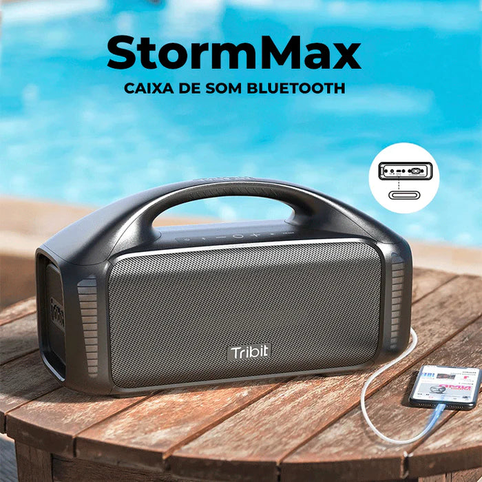 Caixa de Som À Prova D'Água Bluetooth 5.3 e Bateria 39h | StormSound