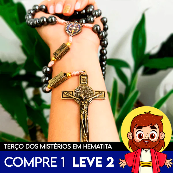 Terço em Hematita | Compre 1, Leve 2