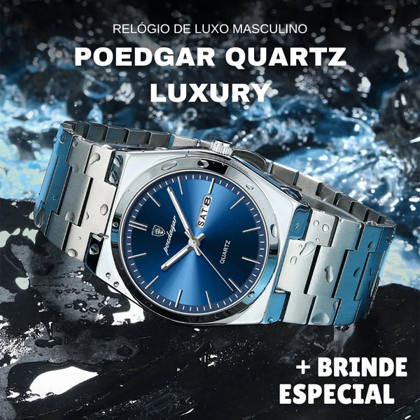 Relógio Poedagar Quartz Luxury 40mm + BRINDE ESPECIAL