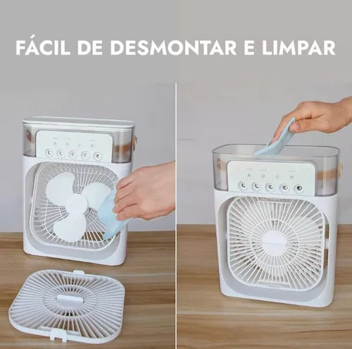 Mini Climatizador De Ar c/ Reservatorio Para Água e Gelo Bivolt | Compre 1, Leve 2