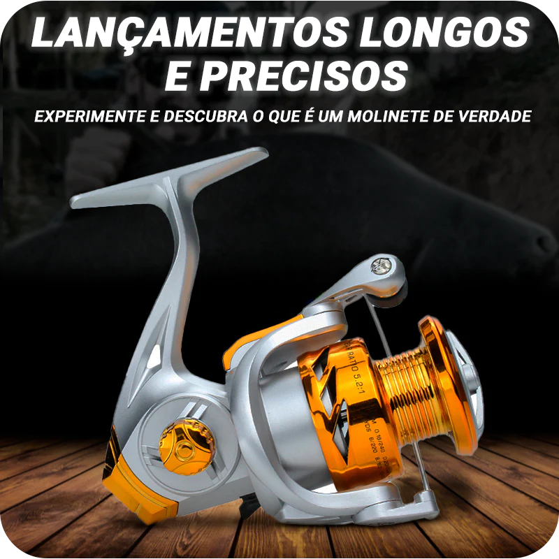 Molinete Profissional de Pesca com 12Kg Drag | Golden Fish | Compre 1, Leve 2