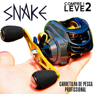 Carretilha de Pesca Profissional Snake 7.2:1 Drag 10 KG com 18+1BB Rolamentos (Compre 1, Leve 2)