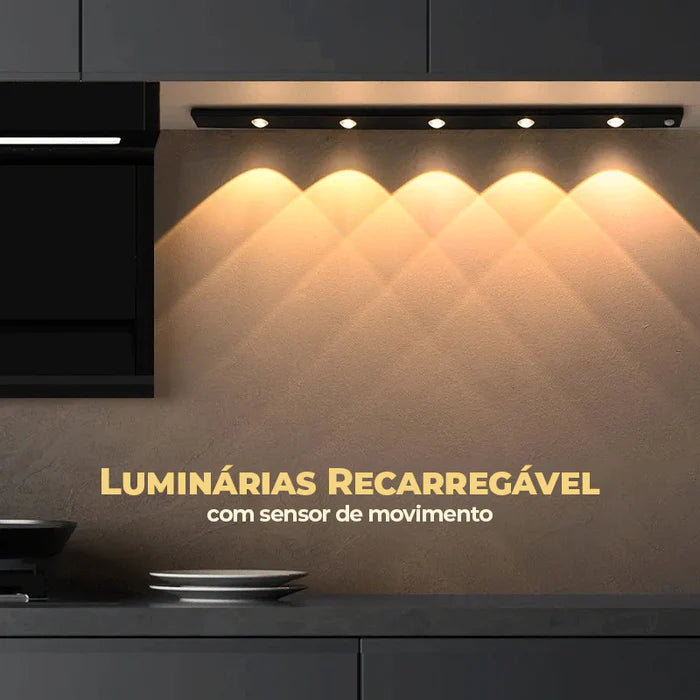 Lâmpada de Led Ultra Fino com Sensor de Presença Recarregável | Compre 1 Leve 2