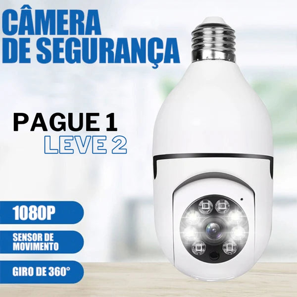 Câmera de Segurança Full HD Wifi 360° Sensor de Movimento - SecurityMax®  [COMPRE 1 LEVE 2]