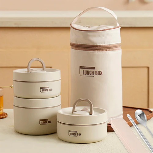 Kit Potes Térmicos LunchBox + Lancheira e Talheres de BRINDE