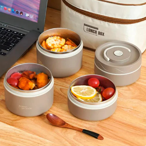 Kit Potes Térmicos LunchBox + Lancheira e Talheres de BRINDE