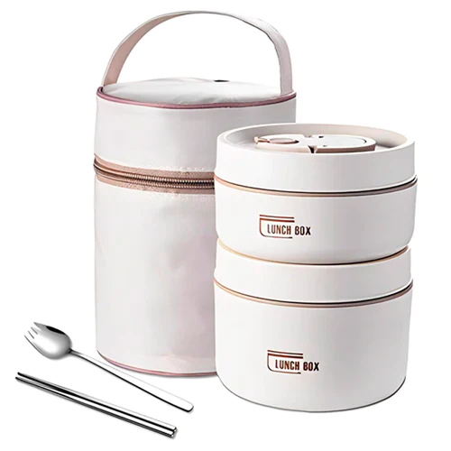 Kit Potes Térmicos LunchBox + Lancheira e Talheres de BRINDE