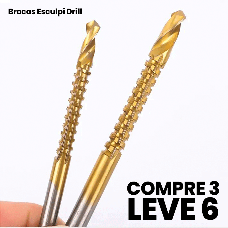 Kit Compre 3, Leve 6 | Brocas Esculpi Drill