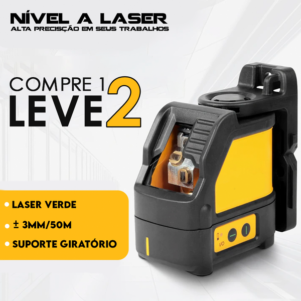 Nivelador a Laser Automático Profissional 2 Linhas - Compre 1, Leve 2