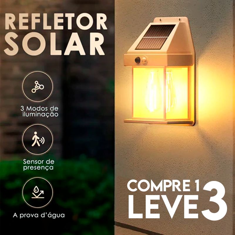 Kit Refletores Solares Ecolux com Detector de Movimentos (Compre 1 Leve 3)