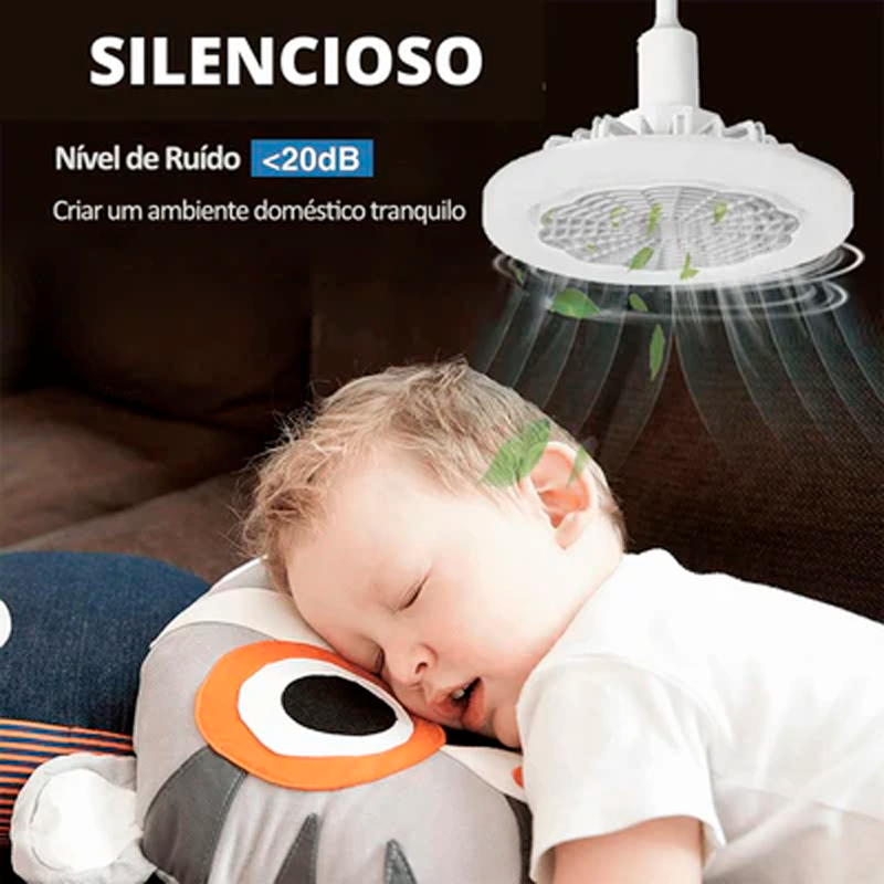 Luminária Led Com Ventilador 2 em 1 | Compre 1 Leve 2 (+Brinde Limitado)