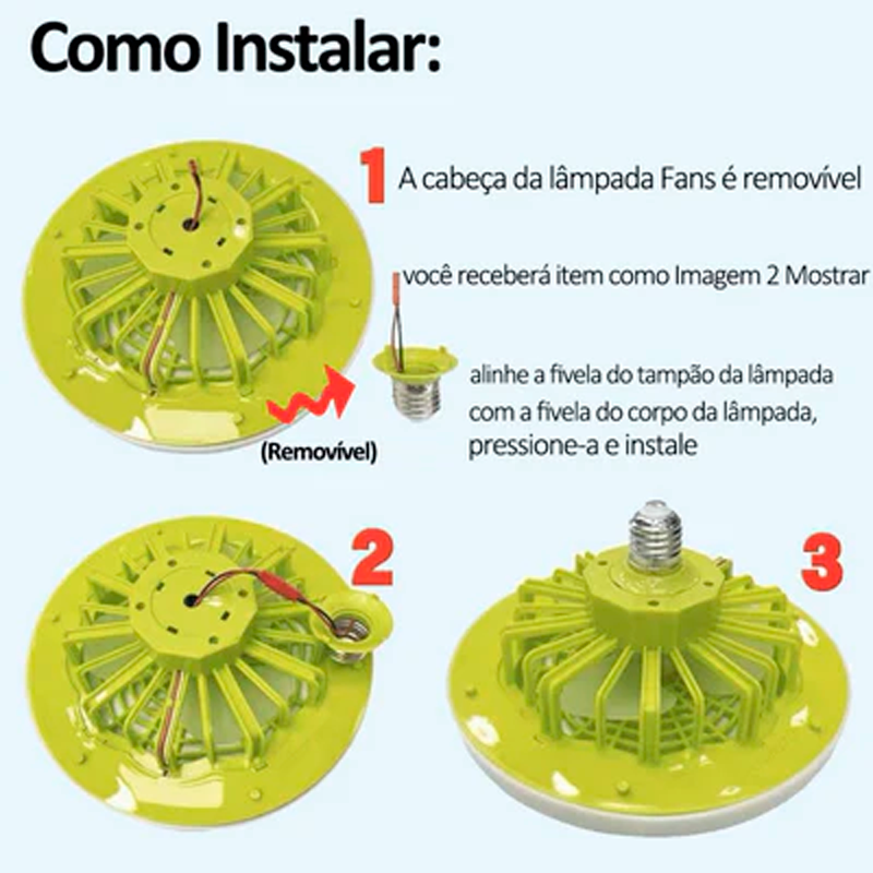 Luminária Led Com Ventilador 2 em 1 | Compre 1 Leve 2 (+Brinde Limitado)