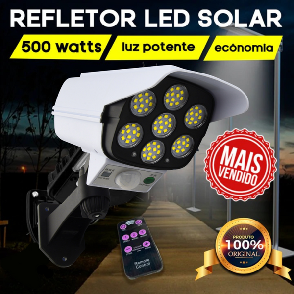 Refletor Solar Com Simulação De Câmera De Vigilância