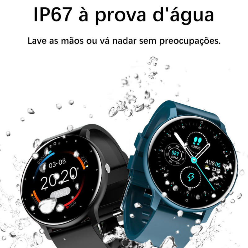 Relógio Inteligente Unissex Bluetooth a Prova D'água + Case de BRINDE