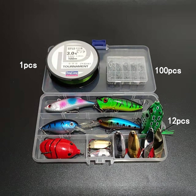 Kit Profissional Completo de Pescaria 165 Peças + Brinde Exclusivo