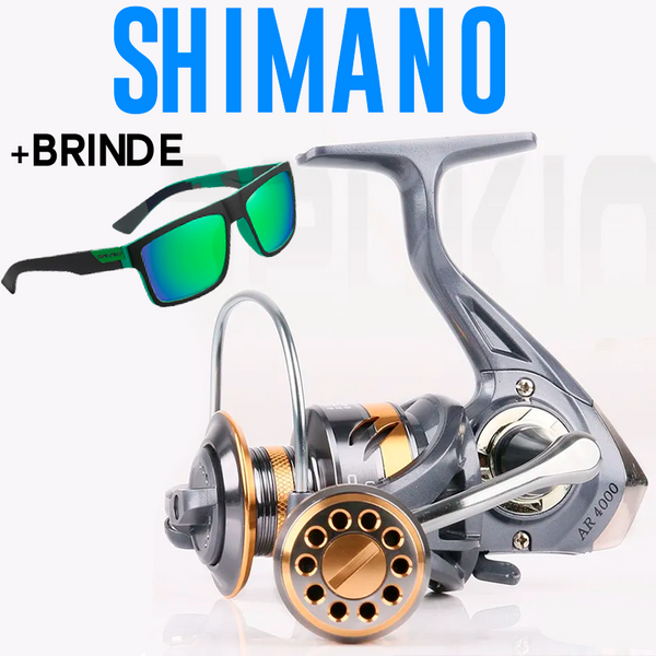 Molienete de Pesca Profissional Shimano com Rolamento de Aço Inoxidável + Óculos Polarizado de BRINDE