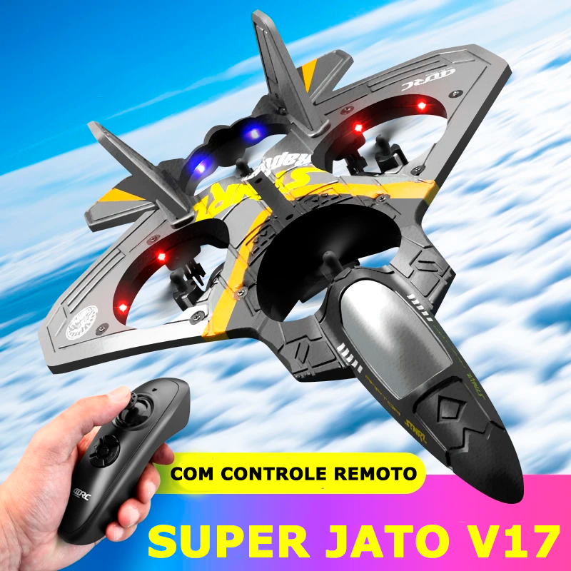 Super Jato Indestrutível V17 Planador com Câmera 4K e Controle Remoto