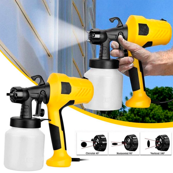 Pistola de Pintura Elétrica com Controle de Fluxo e Aerógrafo 500W