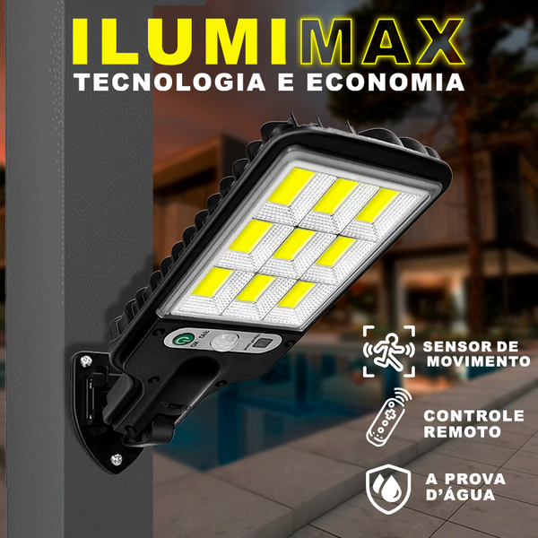 Refletor LED Solar com Sensor de Movimento Brasileiro | IlumiMax [Compre 1, Leve 2]