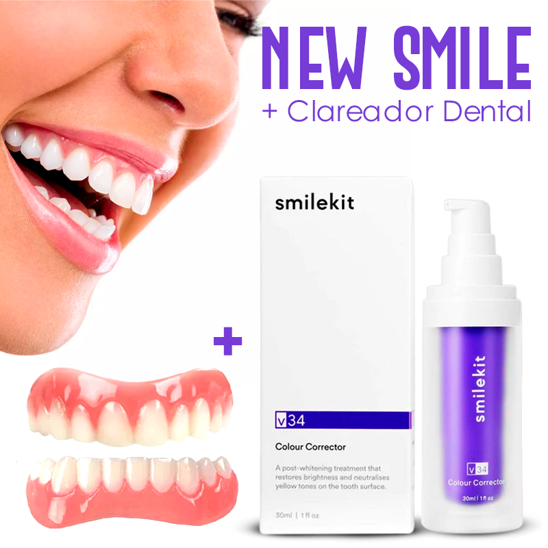 Dentadura Universal NewSmile + Clareador Dental de Fórmula Inovadora V.34 de BRINDE