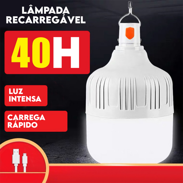 Lâmpada LED Portátil e Recarregável USB - 40 Horas de Duração